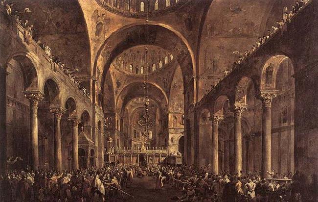  Doge Alvise IV Mocenigo Appears to the People in St Mark's Basilica in 1763